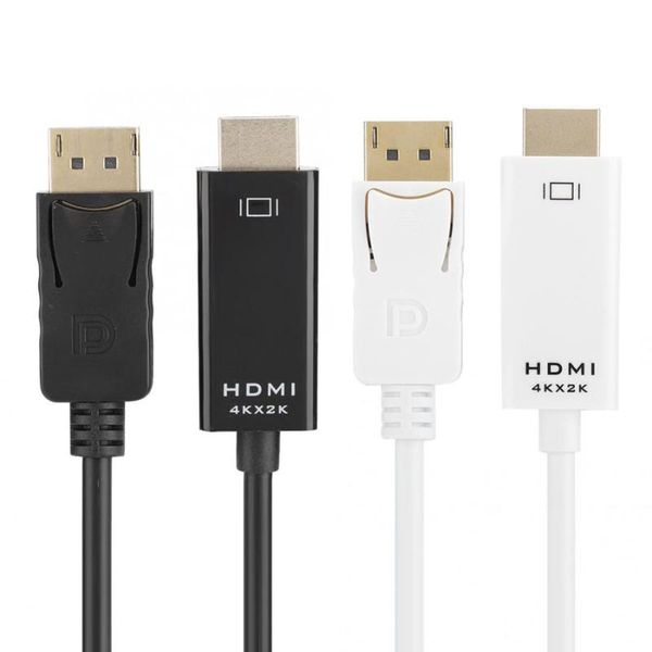 

1.8m dp to cable patch cord audio video converter support 4k ultra hd cables & connectors