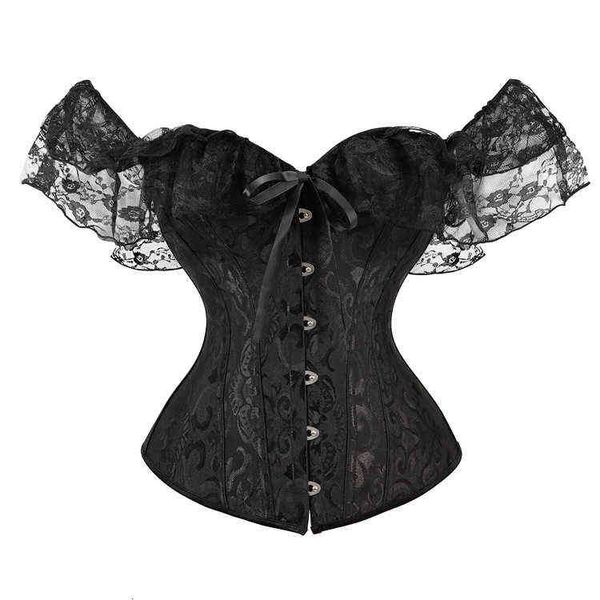 

waist tummy shaper jacquard lace shoulder strap court shaping top