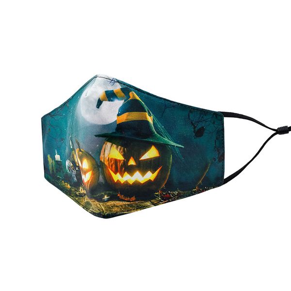 

halloween witch calico mask dustproof outdoor fashion washable ghost horror pumpkin atmosphere mask