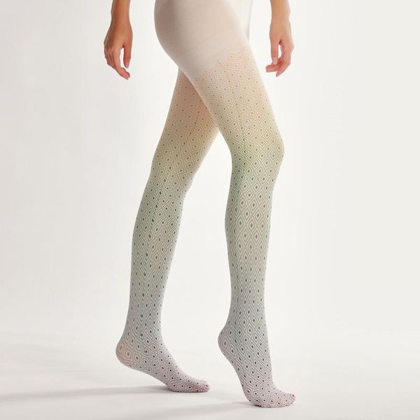 

geometric gradient printed pantyhose shiny sequin womens rompers women winter romper with good ratings socks & hosiery, Black;white