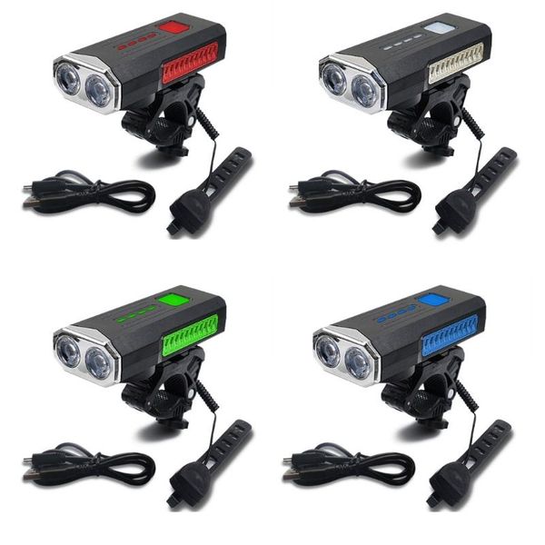 

bike lights bicycle headlight powerful torch horn night riding rechargeable t3ld