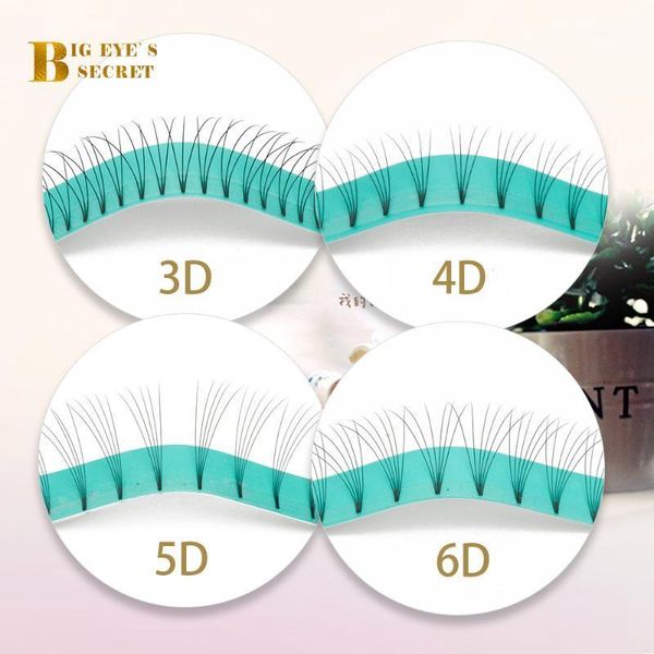 

big eye's secret 3d/4d/5d/6d short stem false lashes premade russian volume fans faux mink makeup eyelash extensions1