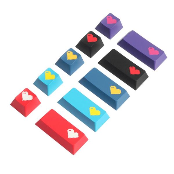 

keyboards double shoot abs heart pixel keycaps oem dsa cherry sa profile esc enter for mx switch mechanical gaming keyboard