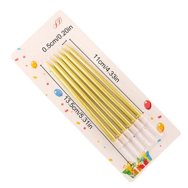 

candles 6pcs box long pencil cake candle safe flames kids birthday party wedding favor supplies decorations home dec