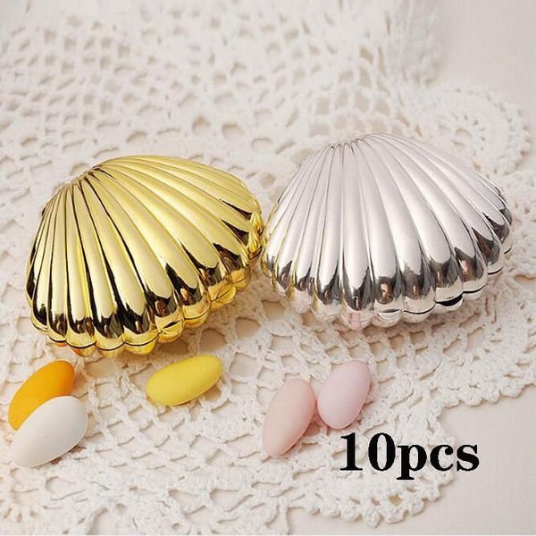 

gift wrap wedding supplies gold and silver shell shape creative candy box hershey packaging