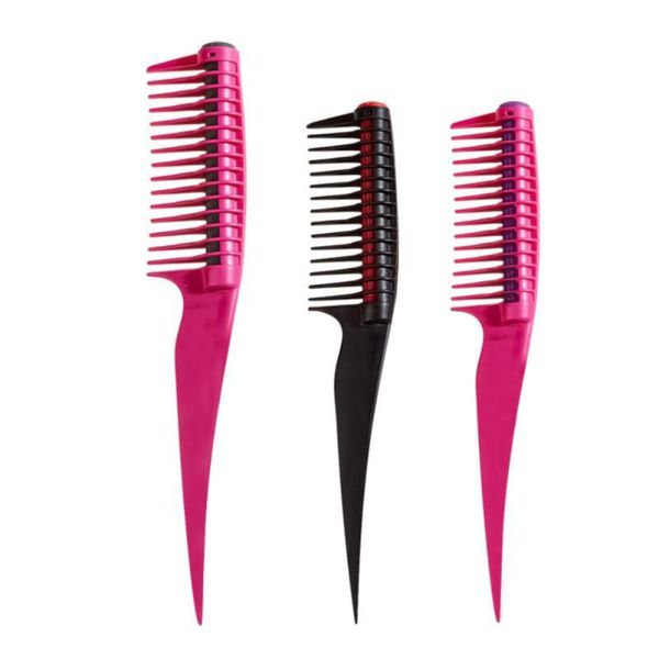 

hair brushes 1pc width tooth roller comb of hook handle detangling reduce loss pro hairdress salon dyeing stylin brush tools, Silver