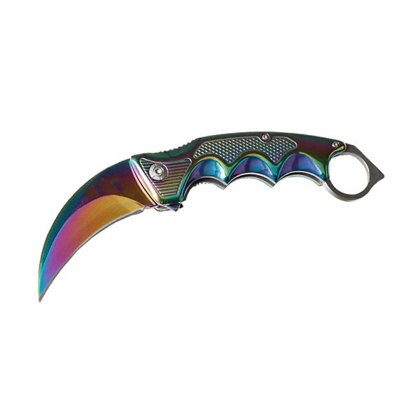 Klauenmesser 440C Titanbeschichteter Klingenstahl + Aluminiumgriff Karambit Outdoor Survival Taktisches Messer H5441