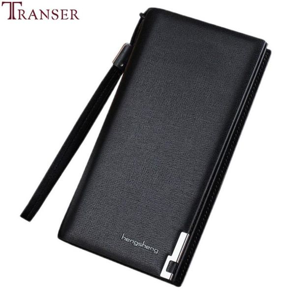 

wallets transer luxury men long bifold business leather with zipper wallet money card holder coin bag purse a1030, Red;black