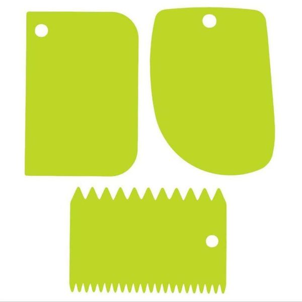 

butter plastic scraper noodle knife three-piece color kitchen baking tools & pastry