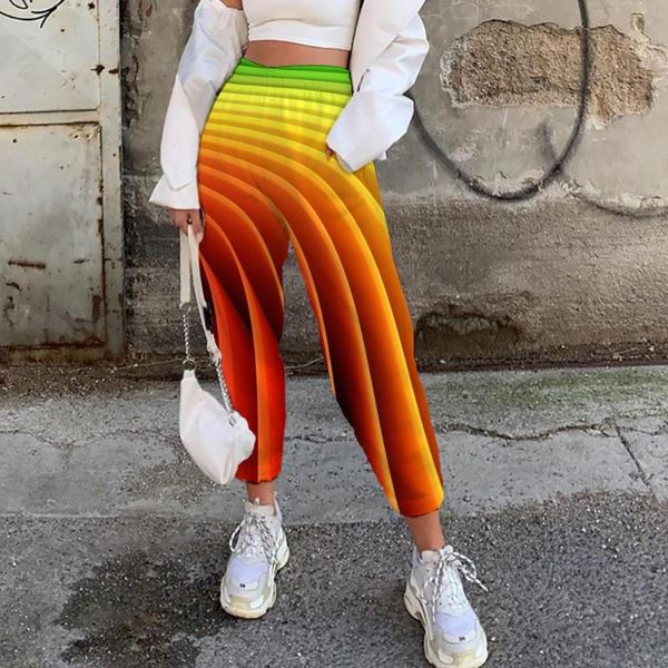 

women's pants & capris somepet brand geometric women trouser vortex casual pant rainbow jogger sweatpants beam feet, Black;white