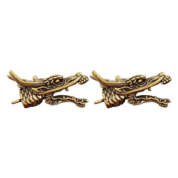 

kitchen faucets 2pcs brass long horn dragon head diy pendant creative keychain