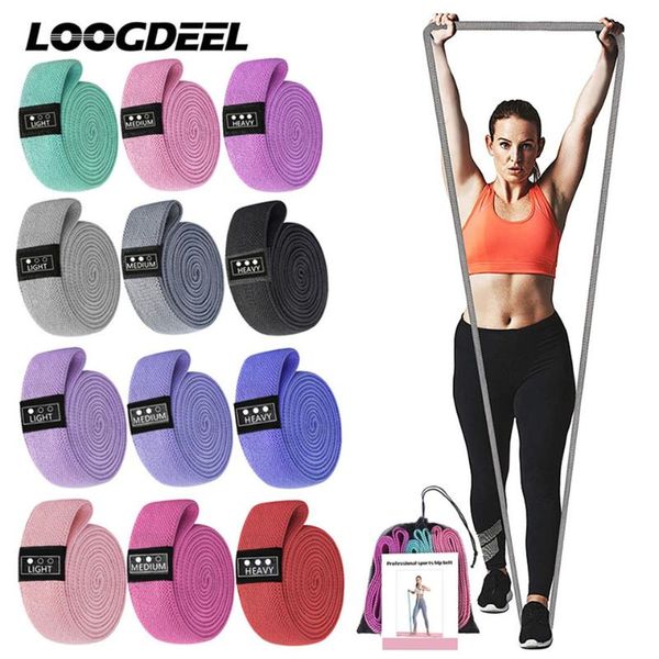 

resistance bands loogdeel long loop band set fitness yoga elastic hip circle thigh squat workout gym equipment