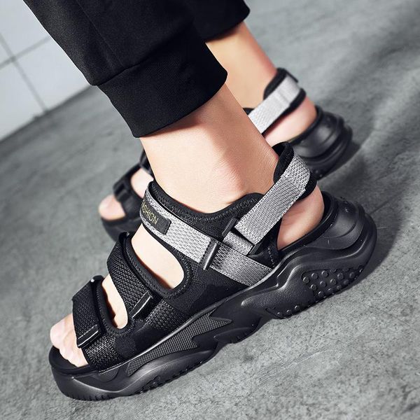 

sandals beach homme couro uomo sandalle da sandalia sandalen herren roman para for safety casa verano deportivas sandals-men summer de, Black
