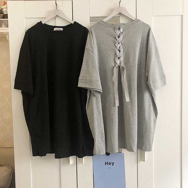 

size 8xl 150kg summer women tshirts solid color o neck ladies plus size women clothing harajuku t-shirt y0621, White
