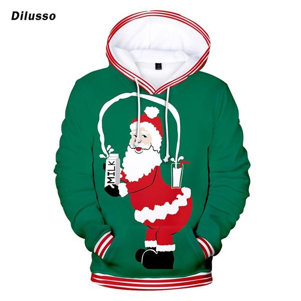 

men's hoodies & sweatshirts est 3d printed men women hoodie sweatshirt zipper pullover casual streetwear jacket christmas, Black