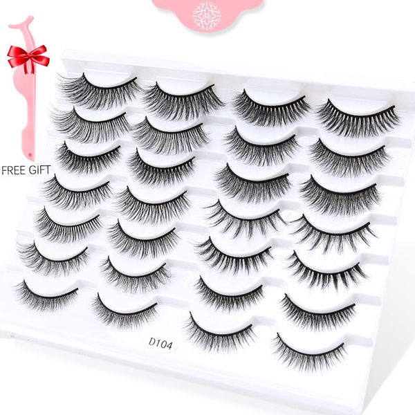 

false eyelashes 5/10/14 pairs 3d mink lashes natural long make up 10mm makeup eye tweezers
