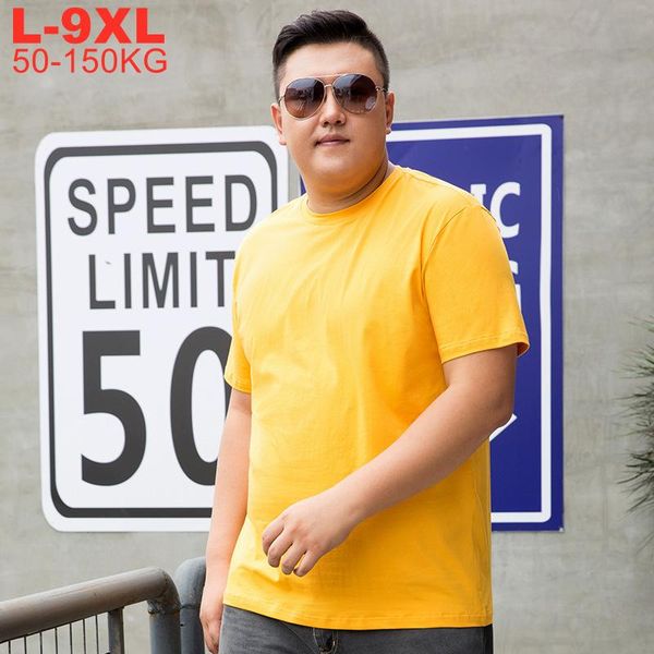 

men's t-shirts large size 9xl 8xl 7xl 6xl 5xl clothing solid oversized t shirt streetwear male short sleeve tshirts summer men, White;black