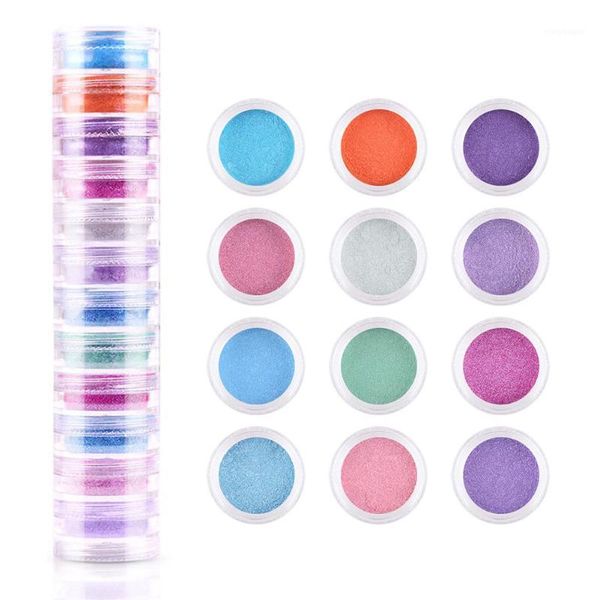 

nail glitter powder kit 12-color set for manicure art diy decoration quick delivery1, Silver;gold