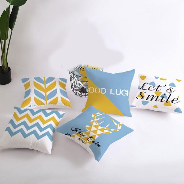 

pillow case 45*45cm peach skin pillowcase stylish simplicity cushion cover comfortable sofa bed nordic style decor pillowslip