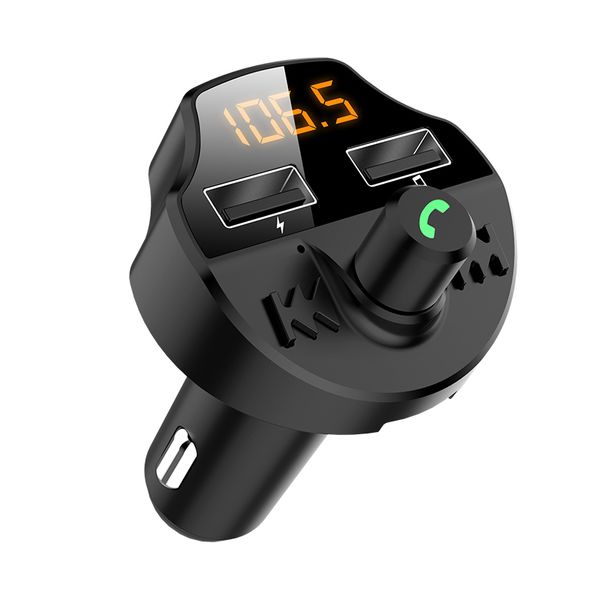 Drahtlose Bluetooth-Auto-Kits, FM-Transmitter, MP3-Musik-Player, Multifunktions-Dual-USB-Handy-Ladegerät, Freisprech-Adapter, unterstützt TF-Karte, U-Disk