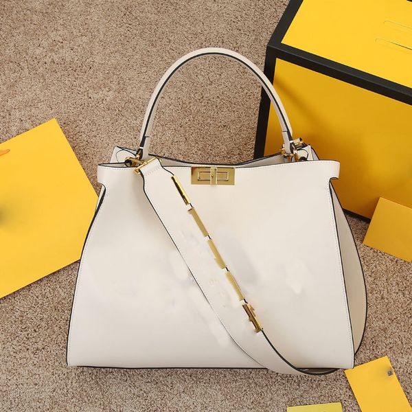 

large capacity bag 2021 ladies shoulder brown f letter handbag leather sack wallet wide belt luggage shopping bags 3307