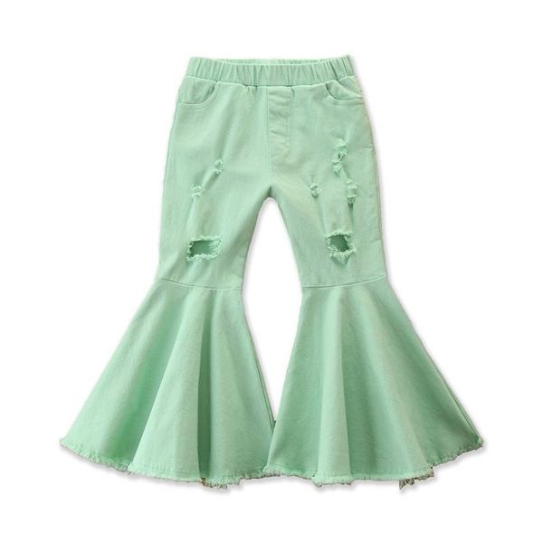 

spring girls jeans pants denim kids clothing children's casual trousers for clothes, Blue
