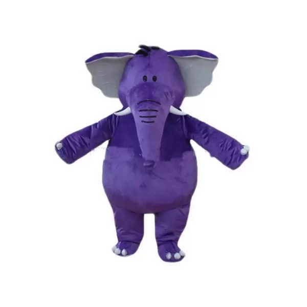 la nuova mascotte viola calda dell'elefante della fabbrica Costumes l'adulto del personaggio dei cartoni animati