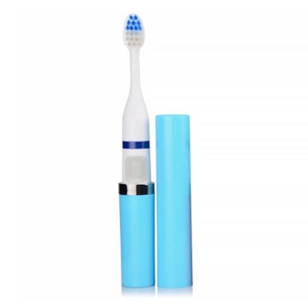 

toothbrush portable ultrasonic electric waterproof battery powered oral hygiene & preventive care tool blue (battery not includ