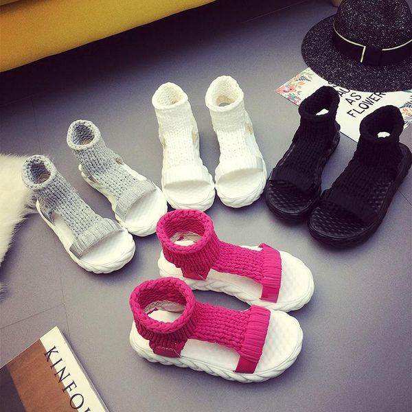 

dress shoes women sandals 2021 summer on platform slippers gladiator bottom footwear heels, Black