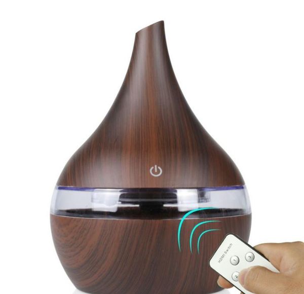 Novo Hot 300ml USB Elétrico Aroma Difusor Air Difusor De Madeira Ultrasonic Air Humidifier Petróleo Essencial Misturador de Névoa para Casa