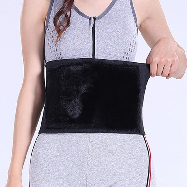 

belts lumbar support belt for women plus size winter adjustable with cashmere-like protection back, Black;brown