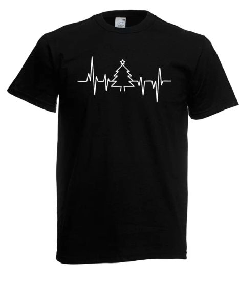 

mens t-shirt spectrum christmas tree winter size up to 5xl, White;black