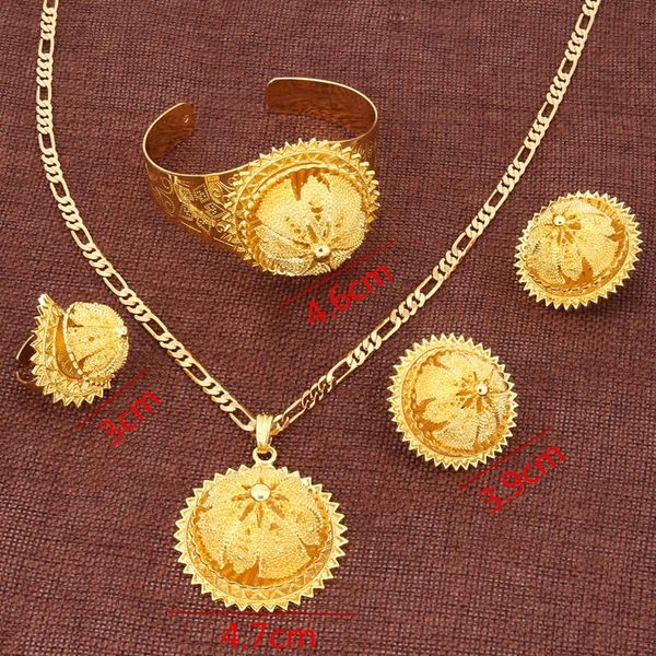 

earrings & necklace lingxiu gold color classical set jewelry bride wedding pendant bangle earring ring america/africa/europe, Silver