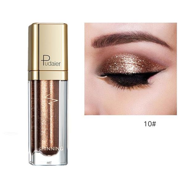 

eye shadow dark coffee liquid pigment eyeshadow diamond pearlescent long lasting waterproof glitter shimmer brighten cosmetic