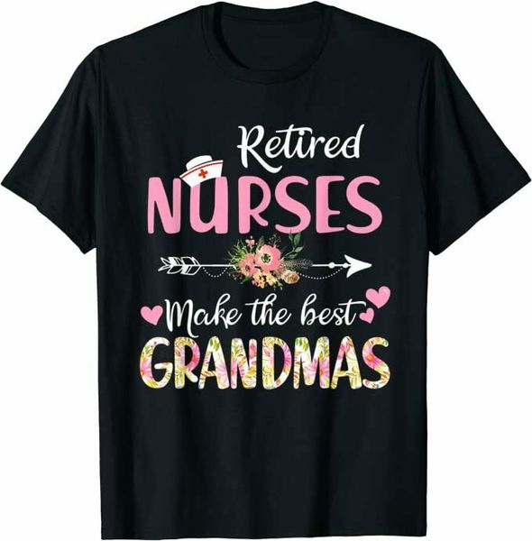 

retired nurses make the grandmas mother's day tshirt size s-5xl, White;black
