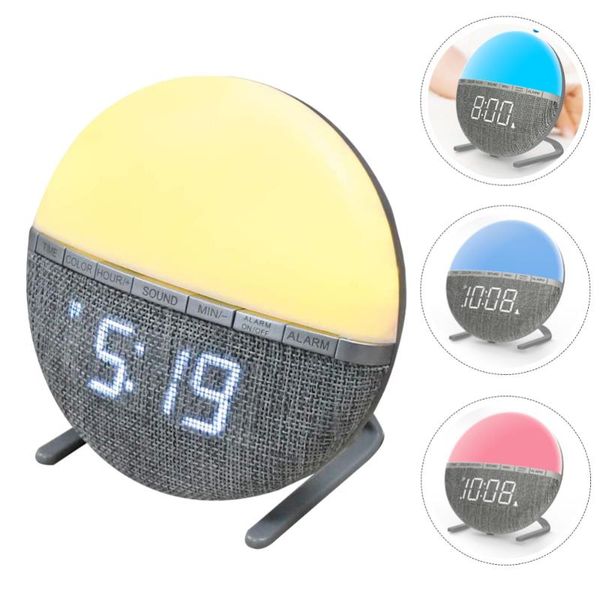 

other clocks & accessories 1pc unique home alarm clock luminous waking chic night light grey