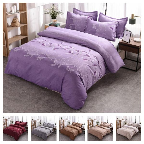 

bedding sets 2021 style 2 or 3pcs shads printing soft duvet cover 1 quilt + 1/2 pillowcases single twin full  king