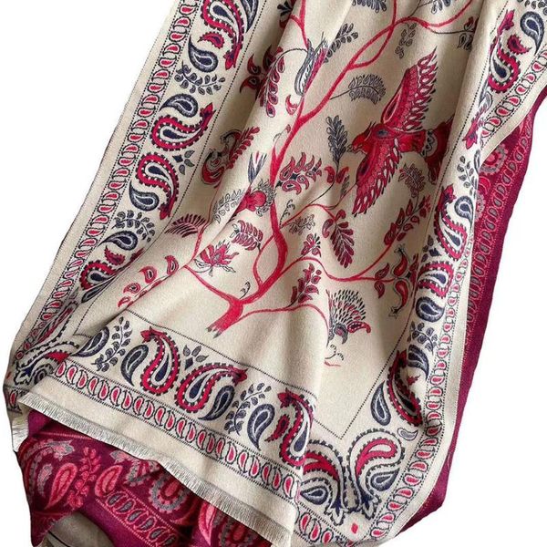 

hats, scarves & gloves sets ladies imitation cashmere soft with raw edge color pattern autumn and winter shawl all-match thick warm scarf de, Blue;gray