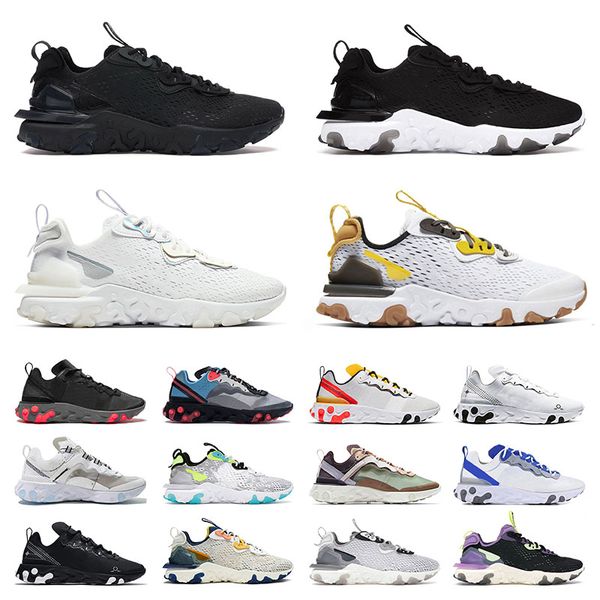 

2021 mens womens vision element 55 87 running shoes for professional trainers triple black white schematic sports sneakers outdoor sail meta