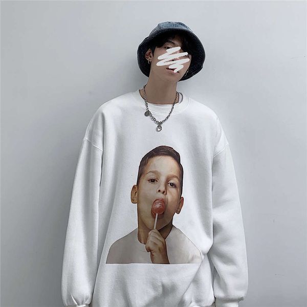 

spring and autumn sweater street fashion personalized hip top, Black