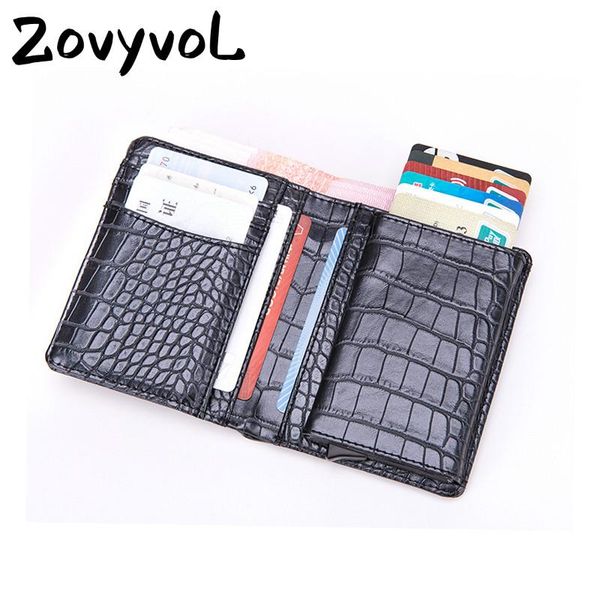 

wallets zovyvol 2021 business card wallet for men and women travel multifunction holder single box luxury, Red;black