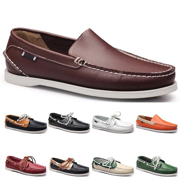 

thirty-six mens casual shoes leather british style black white brown green yellow red fashion outdoor comfortable breathable