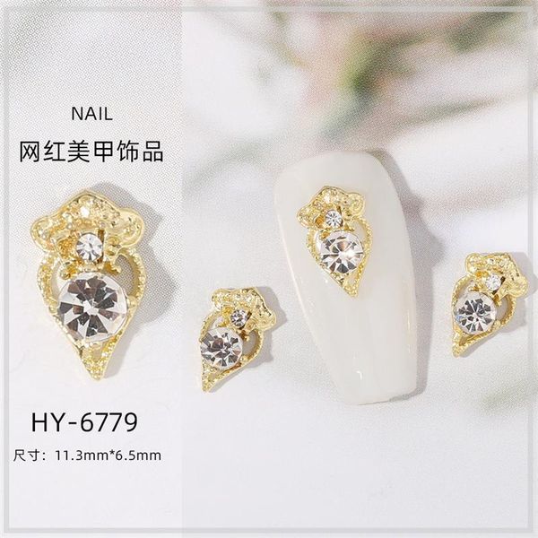 

nail art decorations manicure bow ornament metal alloy 3d inlaid diamond gold plated, Silver;gold