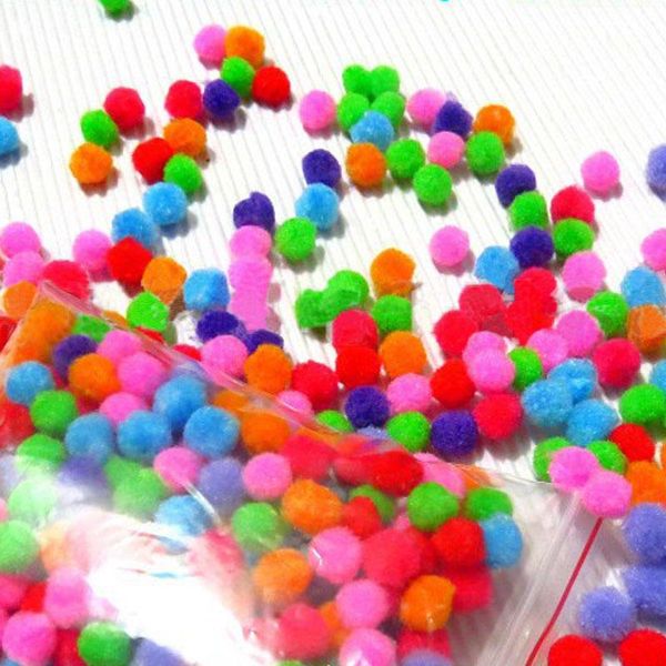 

100pcs/pack pompoms party wedding decoration diy craft supplies sewing accessories tools mix color children toys plush ball decorative flowe