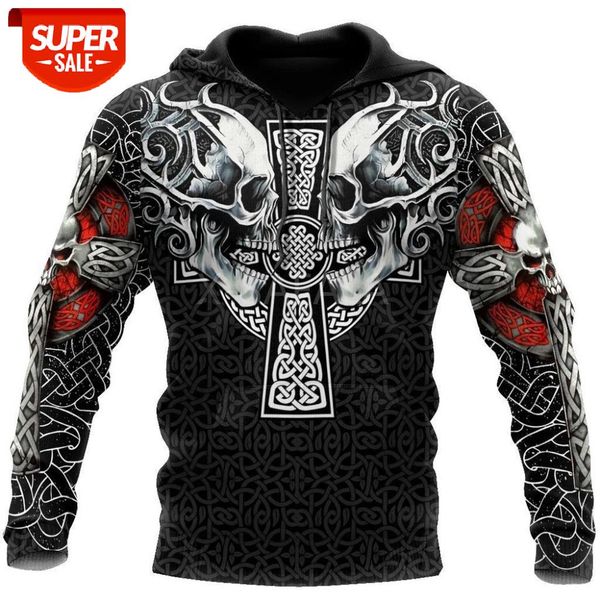 

theviking skull tattoo 3d print hoodie man women harajuku outwear zipper pullover sweatshirt casual jacket style-5 #ml2s, Black