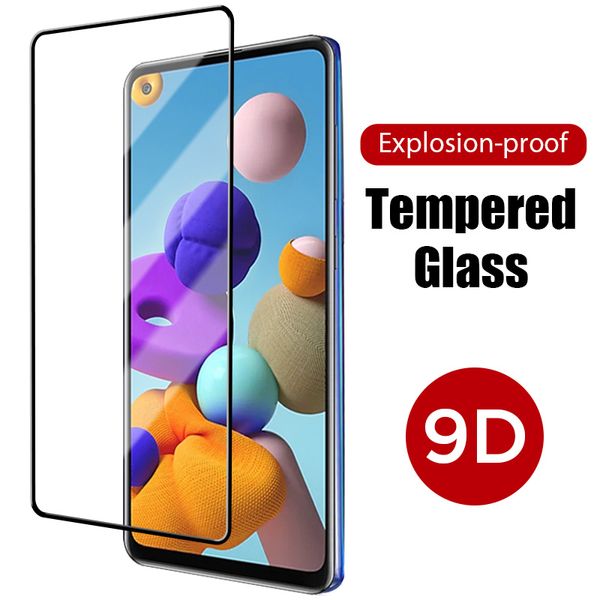 Proteggi schermo per telefono cellulare 9D Copertura completa in vetro per Samsung A51 A71 A21S A31 A41 A11 A12 Per Samsung galaxy A10 A10E A20E