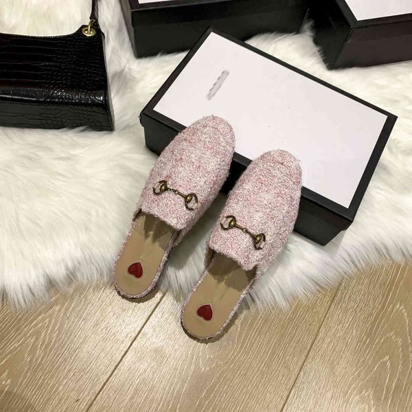 

slippers 2021 high version g family baotou muller slippers women's horse clasp fashion net red half drag horse clasp flat bottomed oute, Black