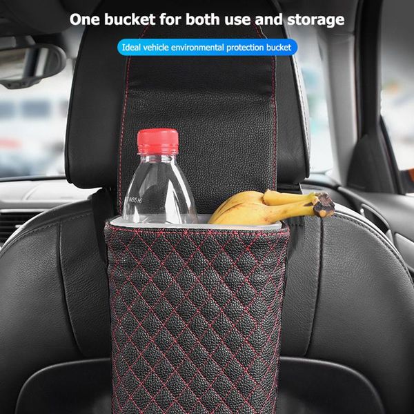

car organizer multifunctional portable storage box trash bin reusable can bag container styling