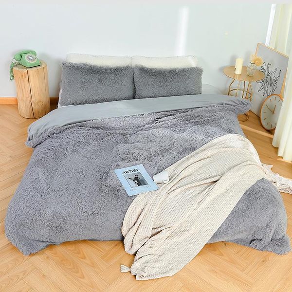 

bedding sets 3pcs/set warm soft plush duvet cover and pillowcase
