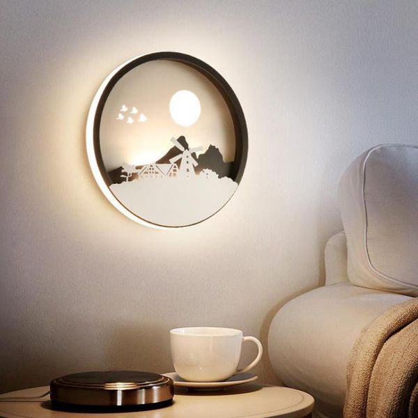 

wall lamp bedroom bedside nordic creative living room light modern simple corridor led mirror lights for home